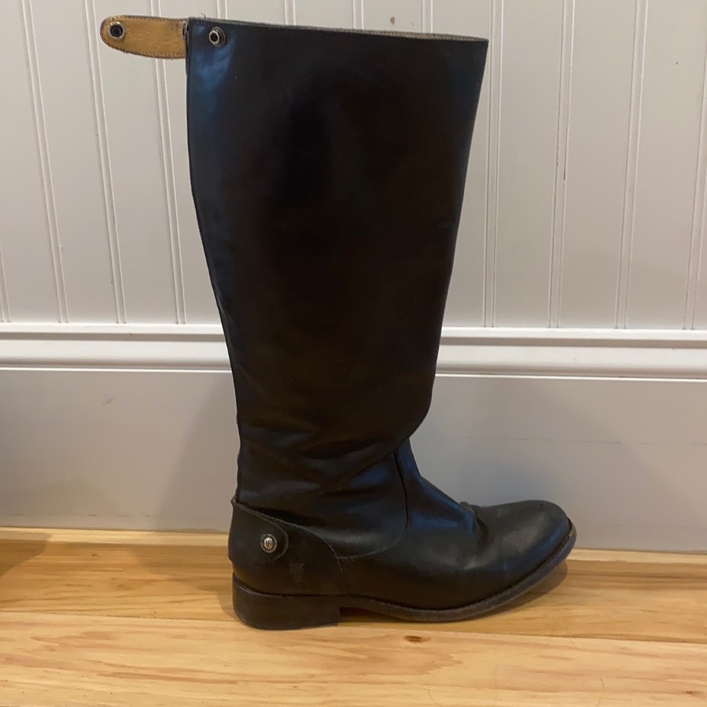 Women’s leather Frye boots, wide calf size 8
